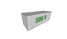 Betonový blok BB6 R 1800x600x600 mm
